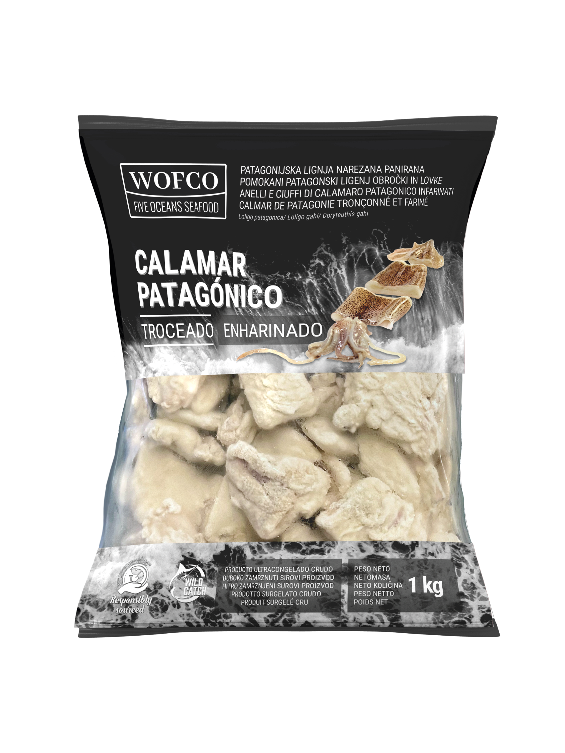 Calamar Patagónico Troceado Enharinado 900g